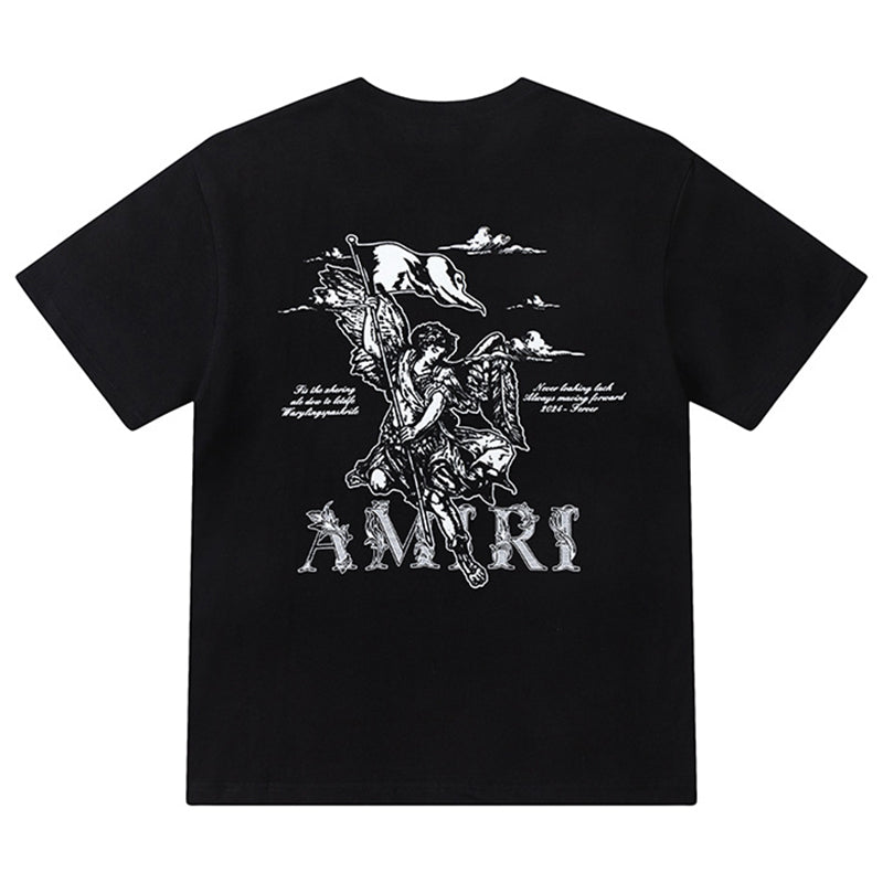 AMRI Angel-print cotton-jersey T-Shirt