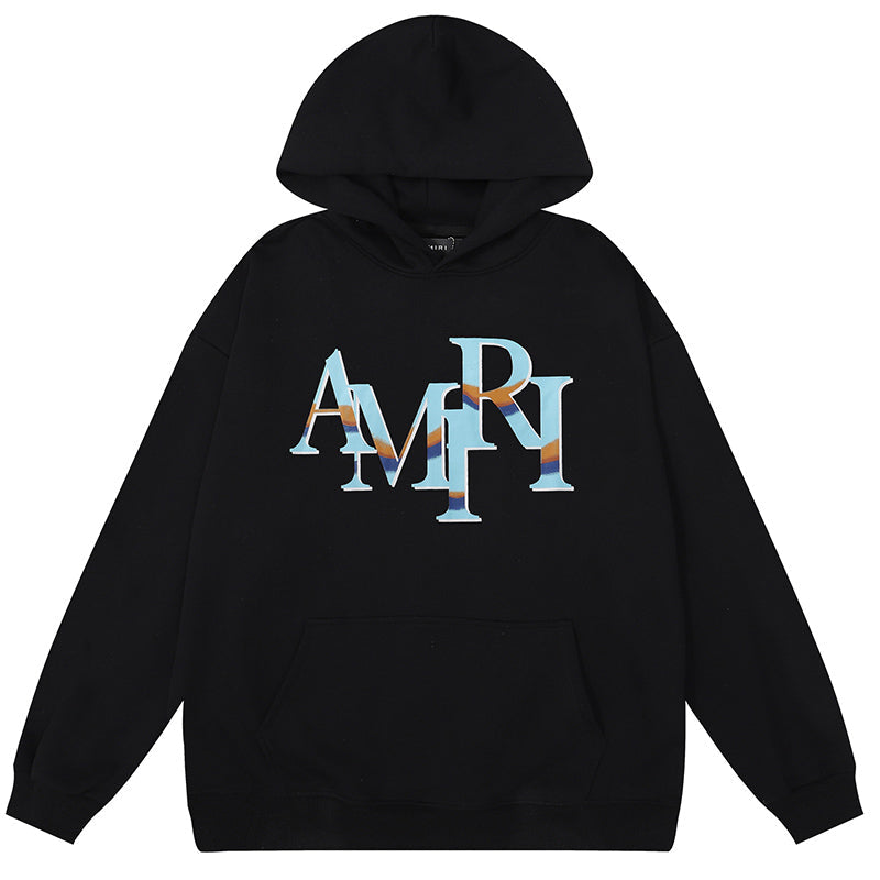 AMRl Street Style Long Sleeves Plain Cotton Logo Hoodies