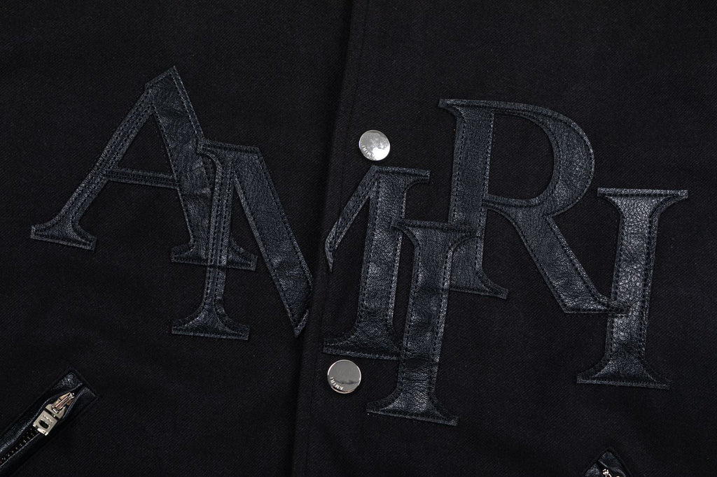 AMRl Staggered Logo Varsity Jacket