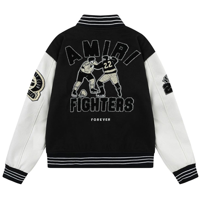 AMRl appliqué-logo Varsity Jackets
