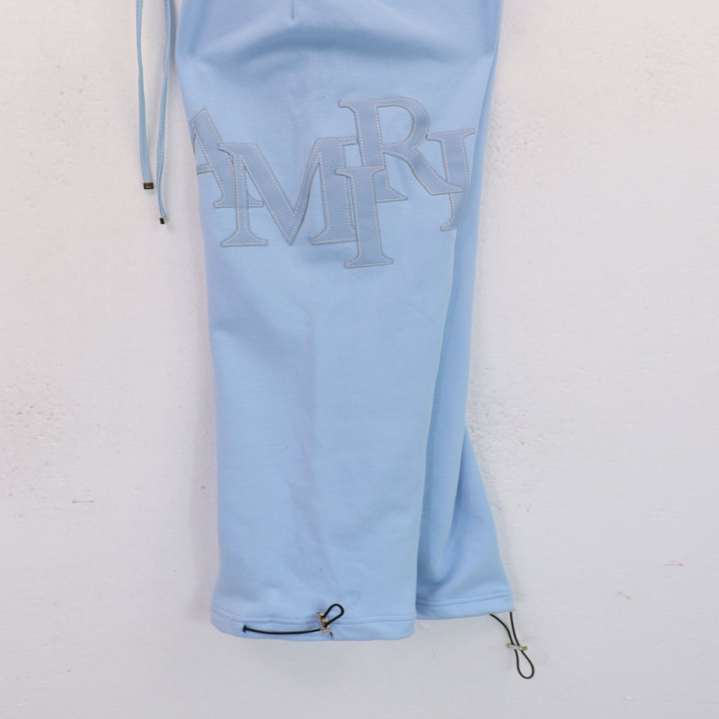 AMRI Leather Logo Cotton-Jersey Pant