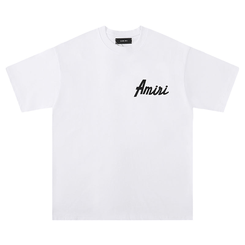 AMRI White Cotton T-shirt