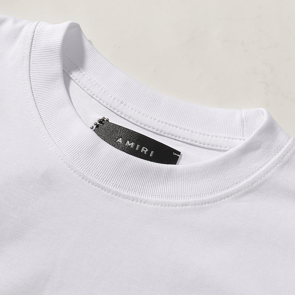 AMRI White Cotton T-shirt