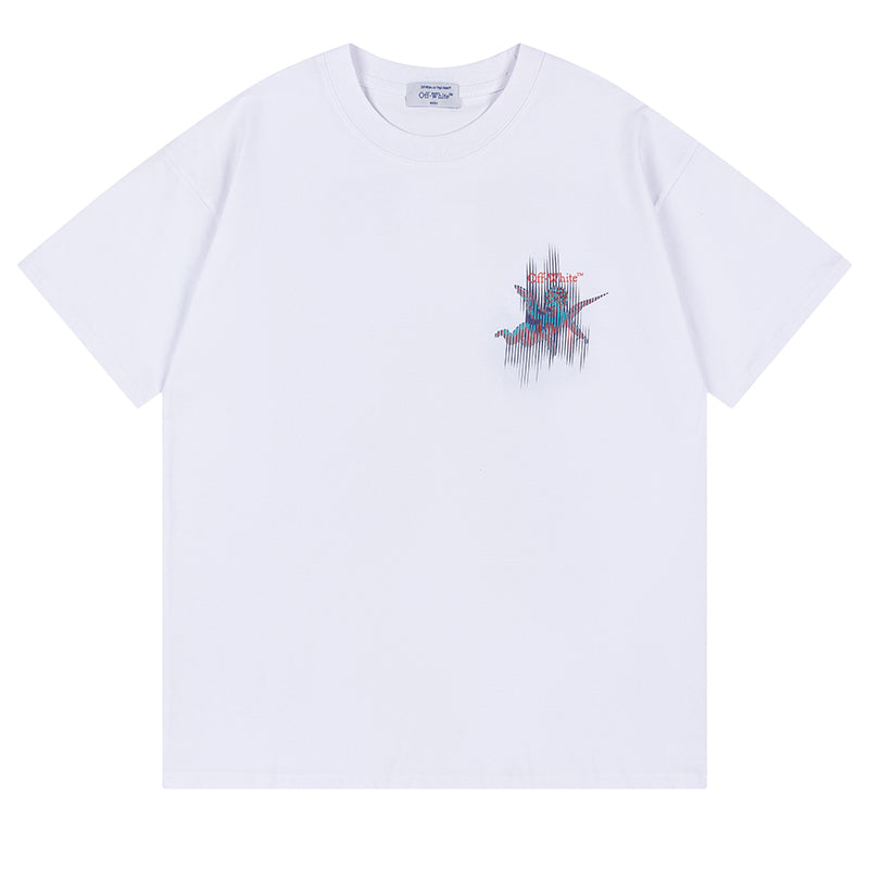 OFF-WHITE Cotton Cherub Print T-Shirts