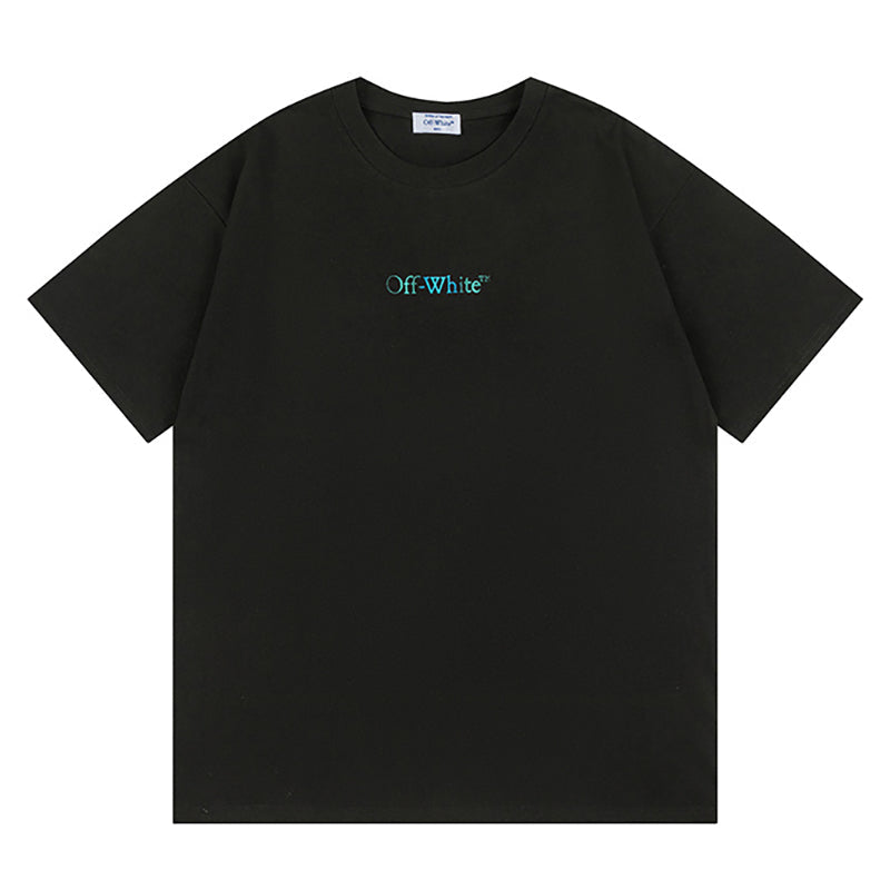 OFF WHITE Blue Arrow logo back T-Shirts
