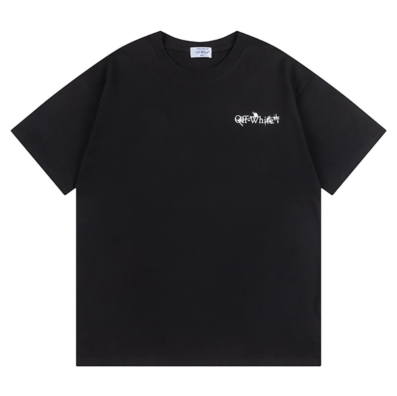 OFF WHITE logo-print Pink T-shirt