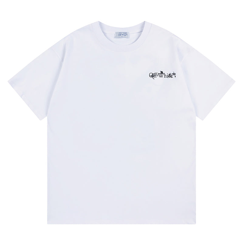 OFF WHITE logo-print Pink T-shirt