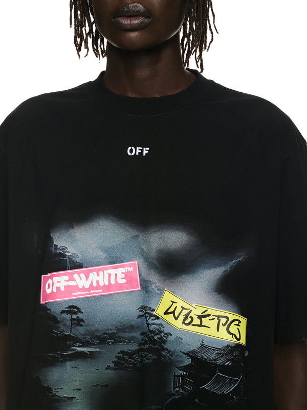 OFF WHITE Type Sticker black t-shirt
