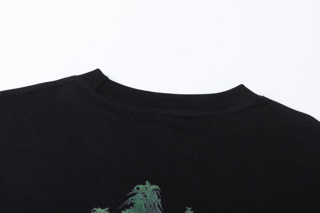 AMRI Leaf-Print Crewneck Cotton-Jersey T-Shirt