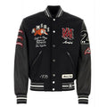 AMRI Varsity Vintage Patch Bomber Jacket