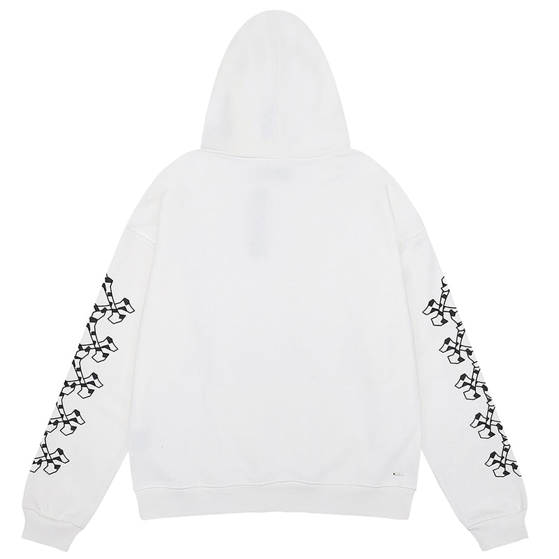 AMRI Checkered Bones Cotton Hoodies