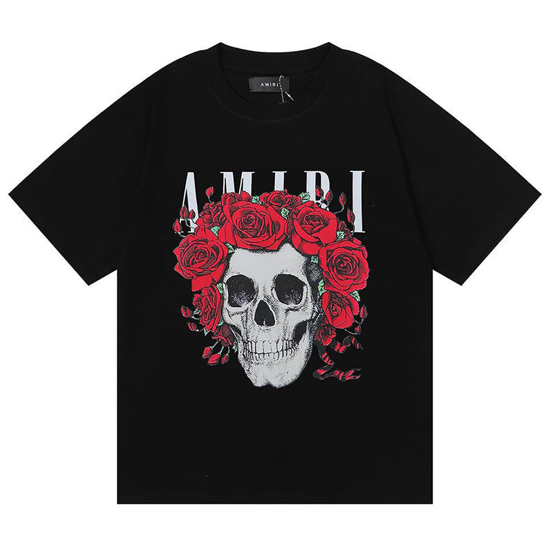 AMRI rose skull print T-Shirts