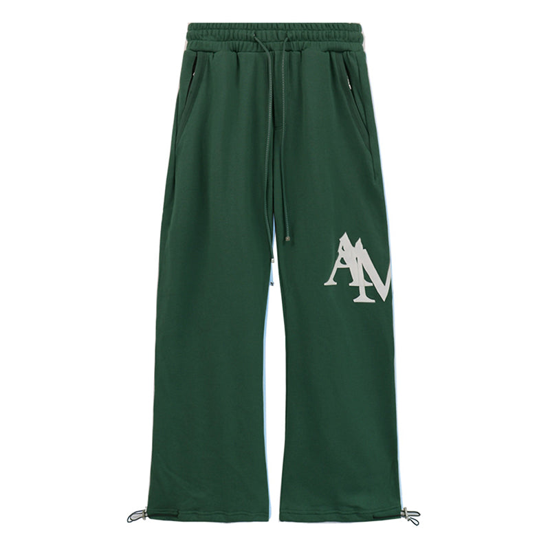 AMRI Leather Logo Cotton-Jersey Pant