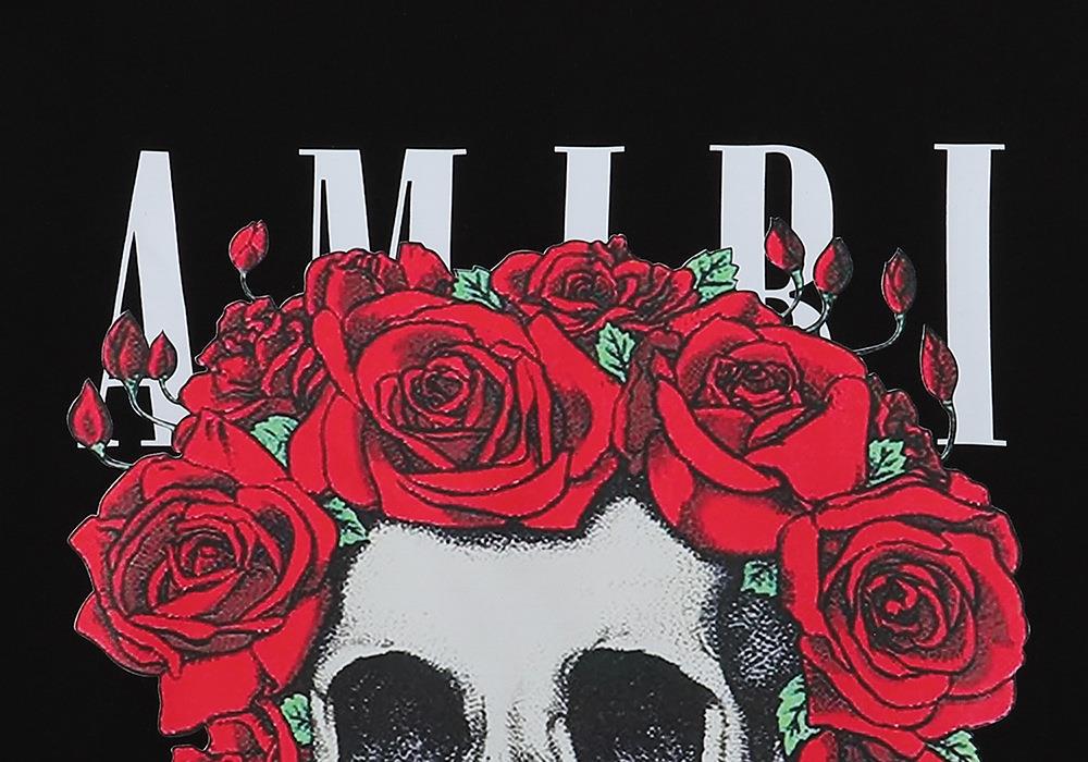 AMRI rose skull print T-Shirts