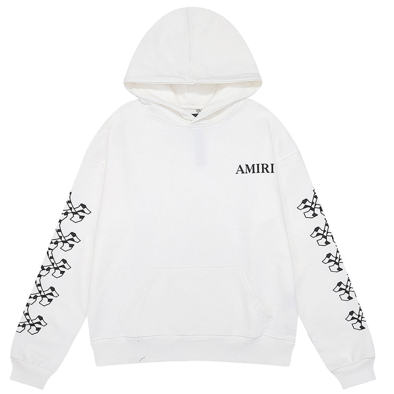 AMRI Checkered Bones Cotton Hoodies