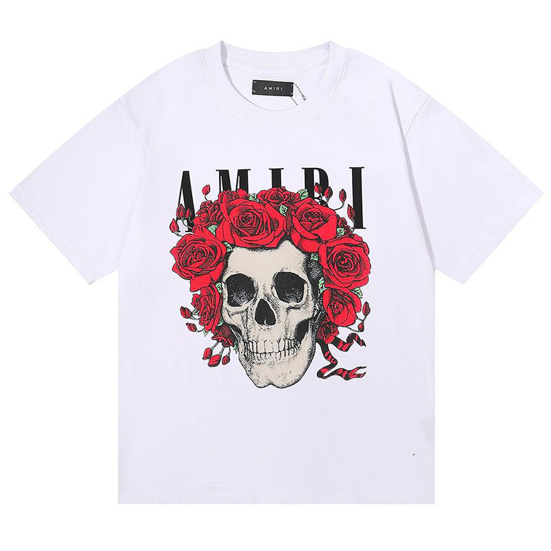 AMRI rose skull print T-Shirts
