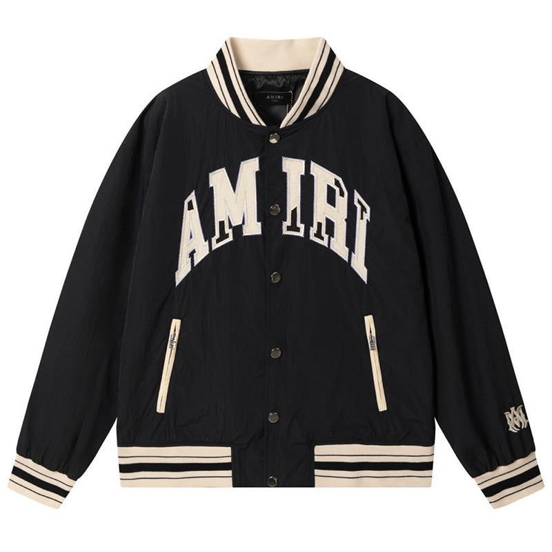 AMRI Logo-Appliquéd Padded Shell Bomber Jacket