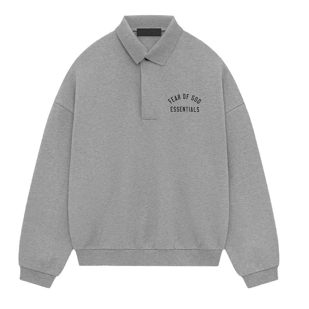 Fear of God Essentials Fleece Polo Dark Heather