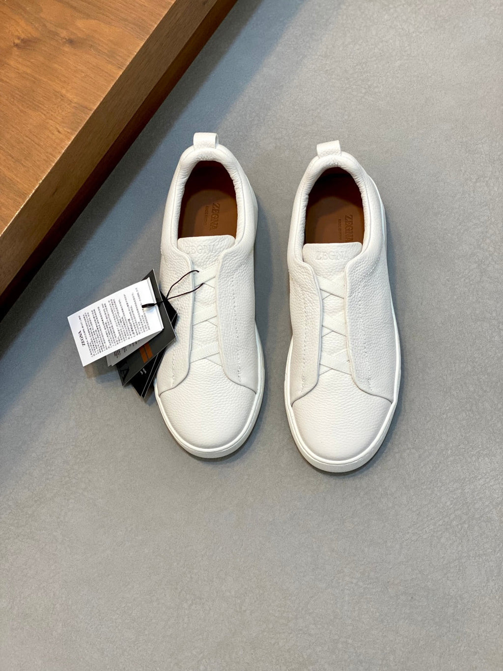 Ermenegildo Zegna Triple Stitch Deer Leather Sneakers