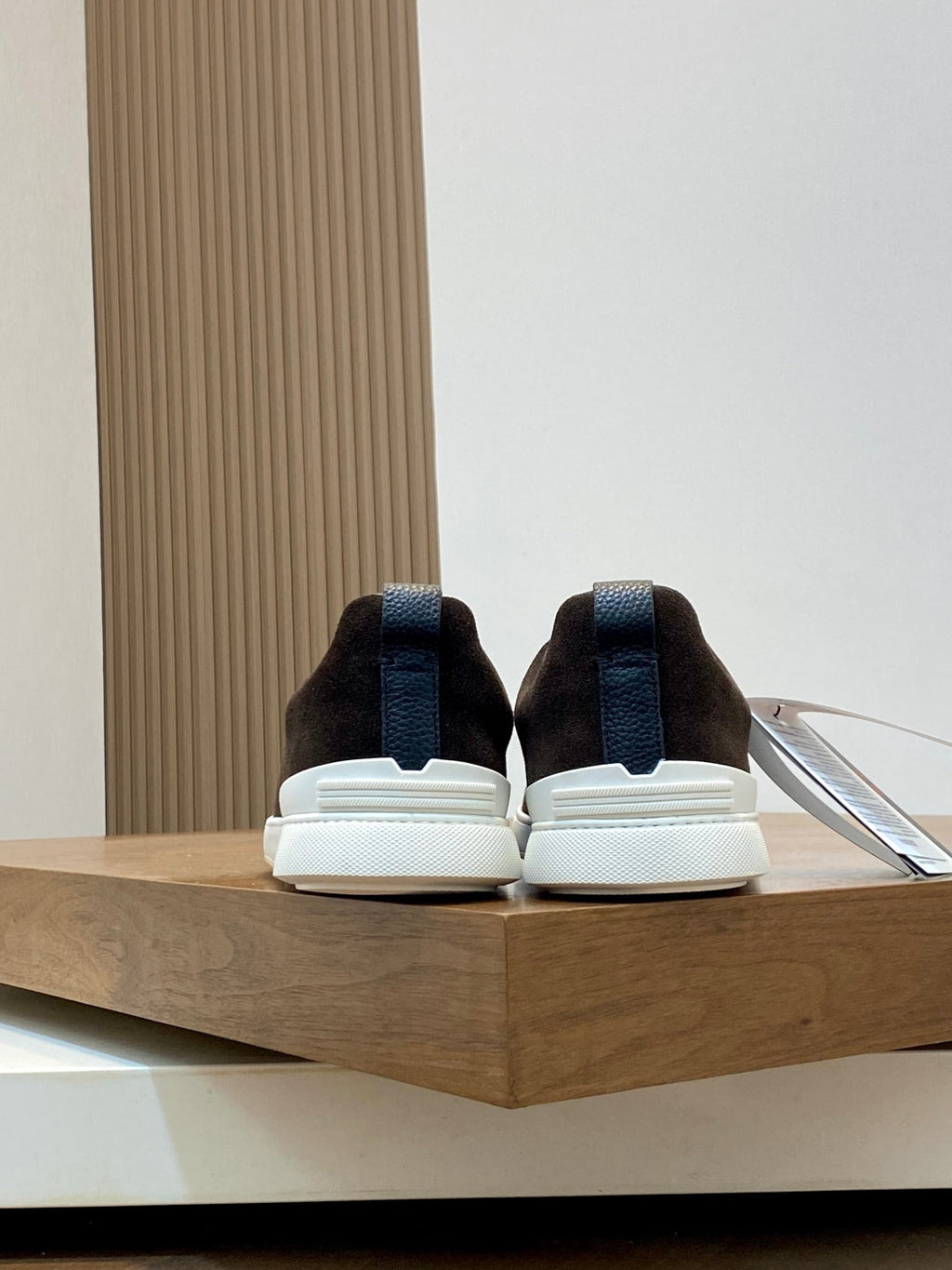 Ermenegildo Zegna Triple Stitch Deer Leather Sneakers