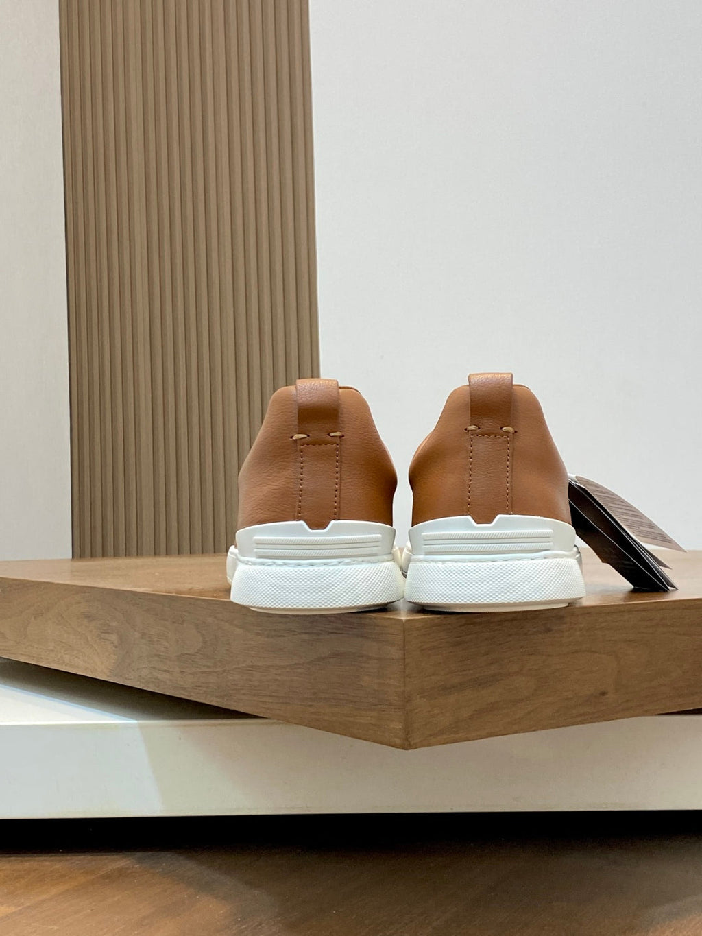 Ermenegildo Zegna Triple Stitch Deer Leather Sneakers