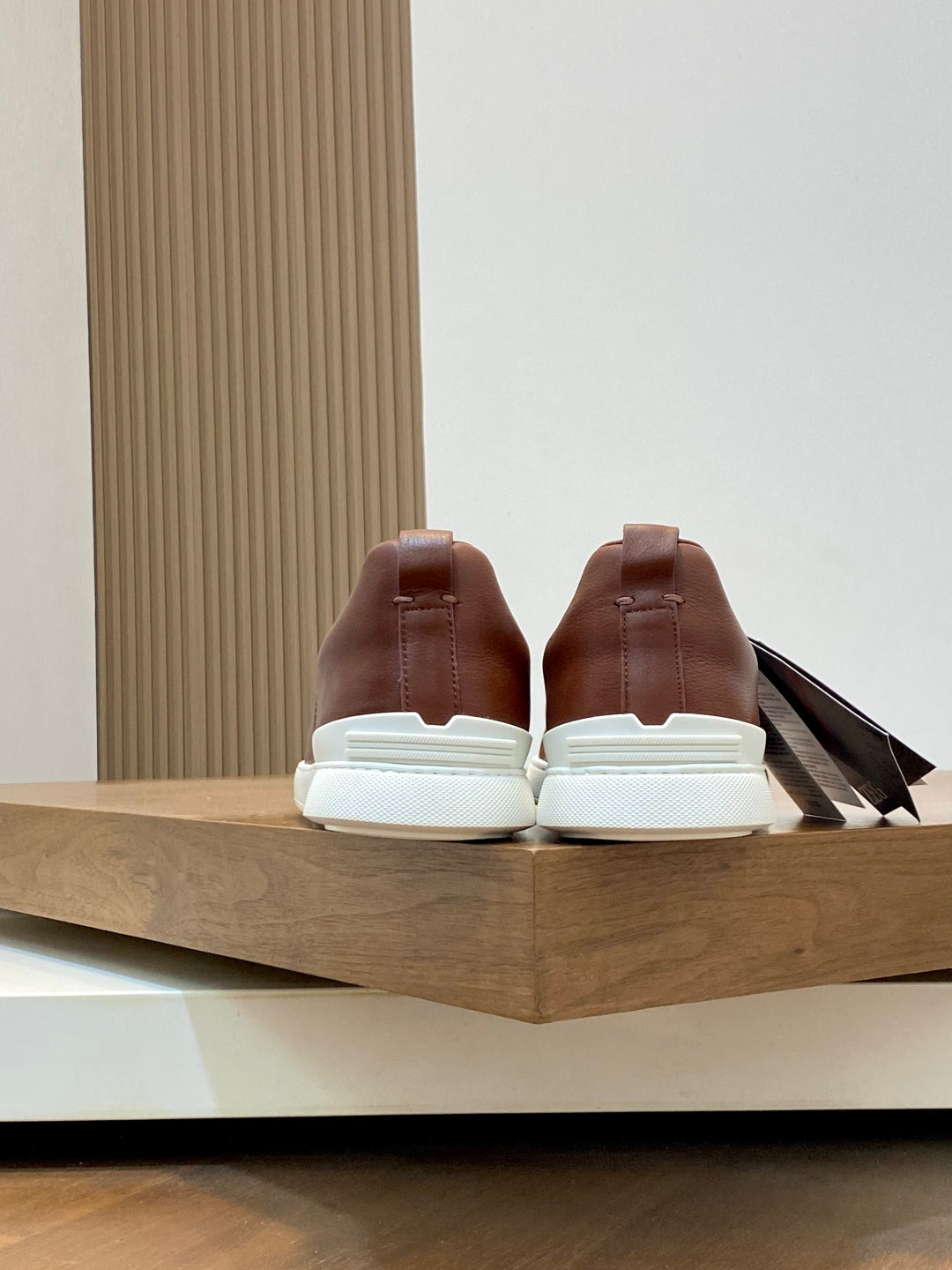 Ermenegildo Zegna Triple Stitch Deer Leather Sneakers