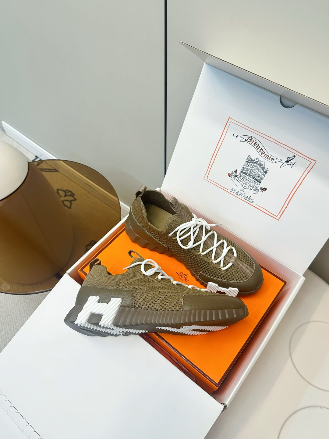 Hermes Classic Couple's Casual Sneakers