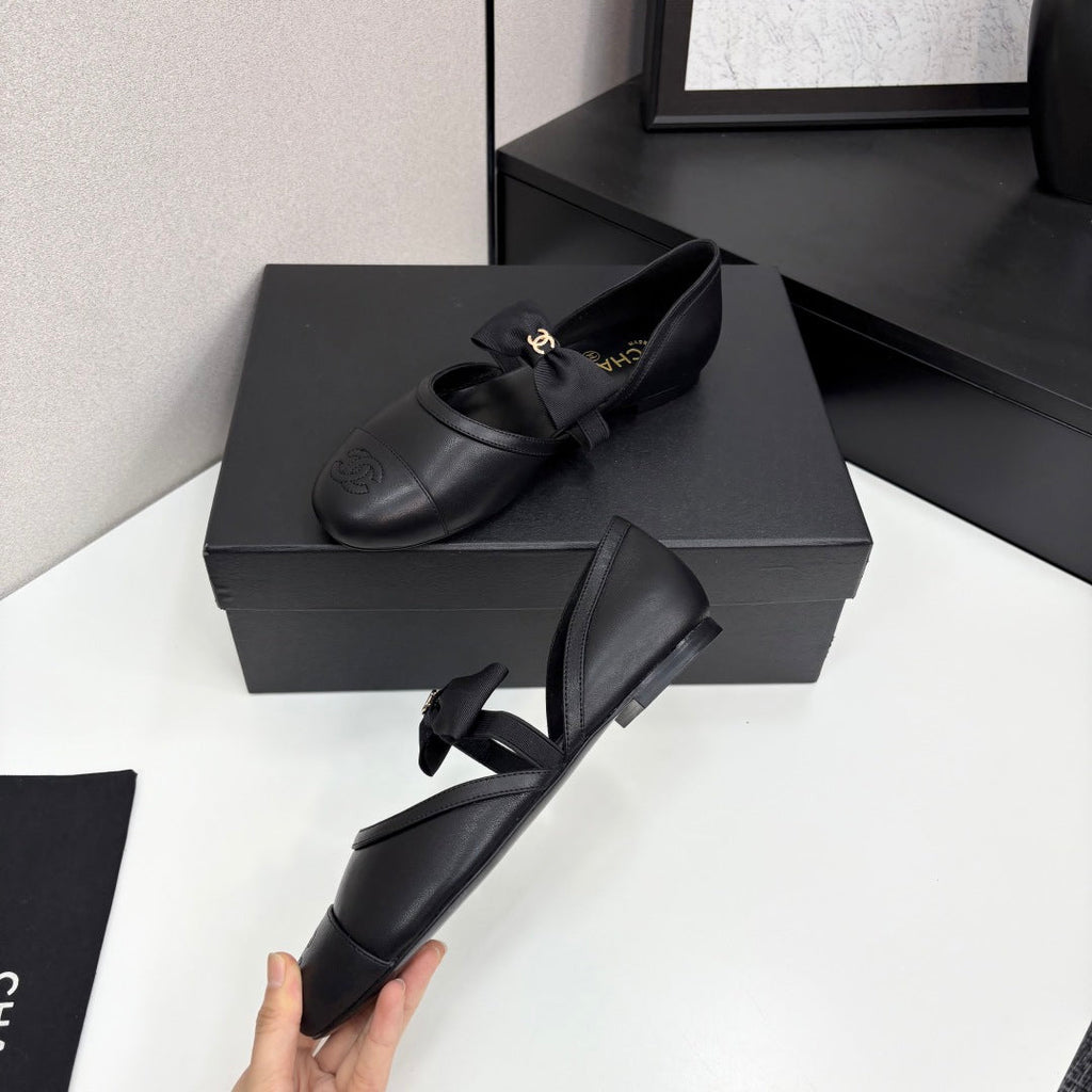 Chanel 2025 Hollow Bow Ballet Flats – 2025 Collection
