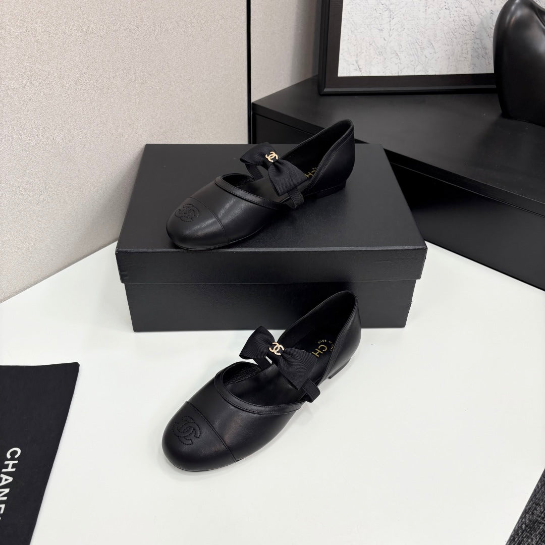 Chanel 2025 Hollow Bow Ballet Flats – 2025 Collection