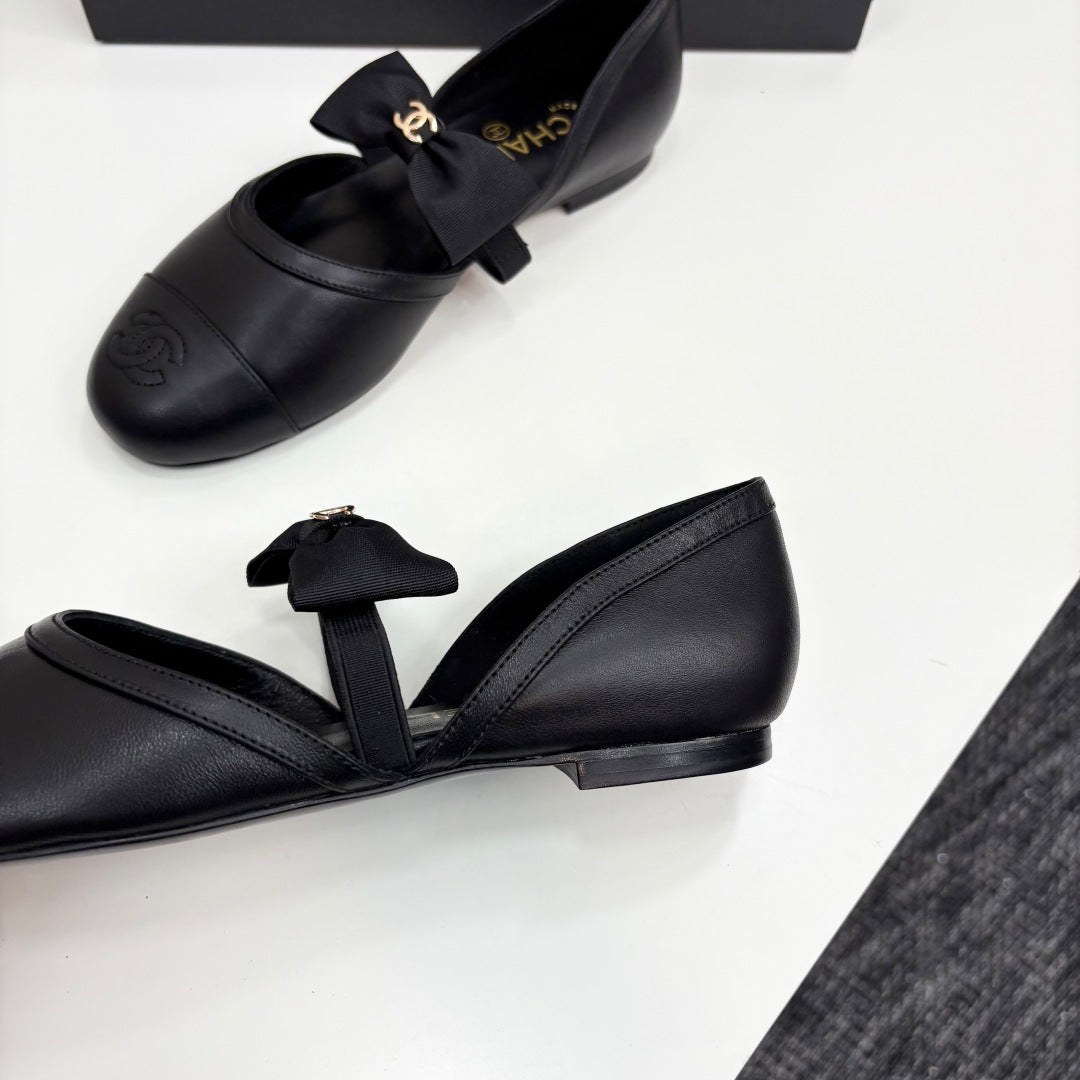 Chanel 2025 Hollow Bow Ballet Flats – 2025 Collection