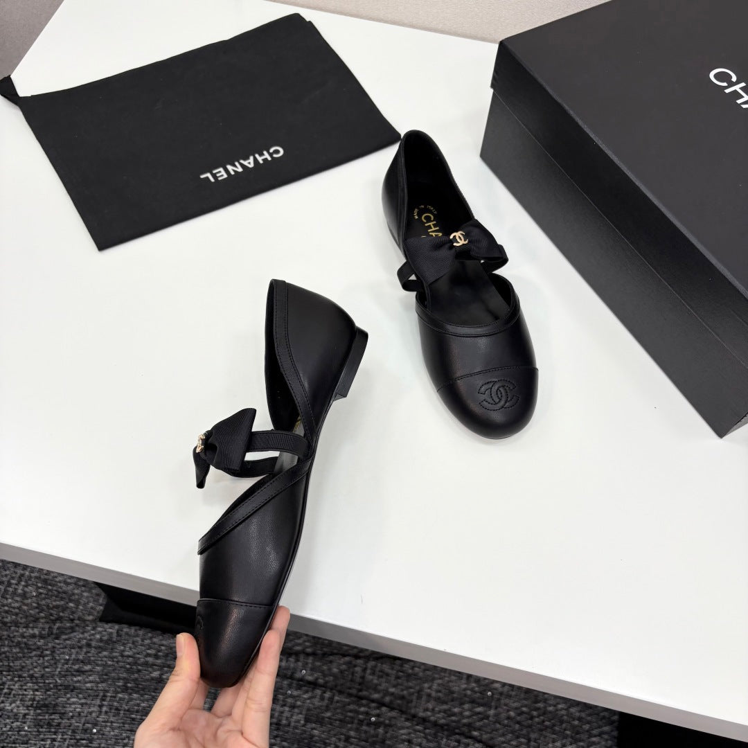 Chanel 2025 Hollow Bow Ballet Flats – 2025 Collection