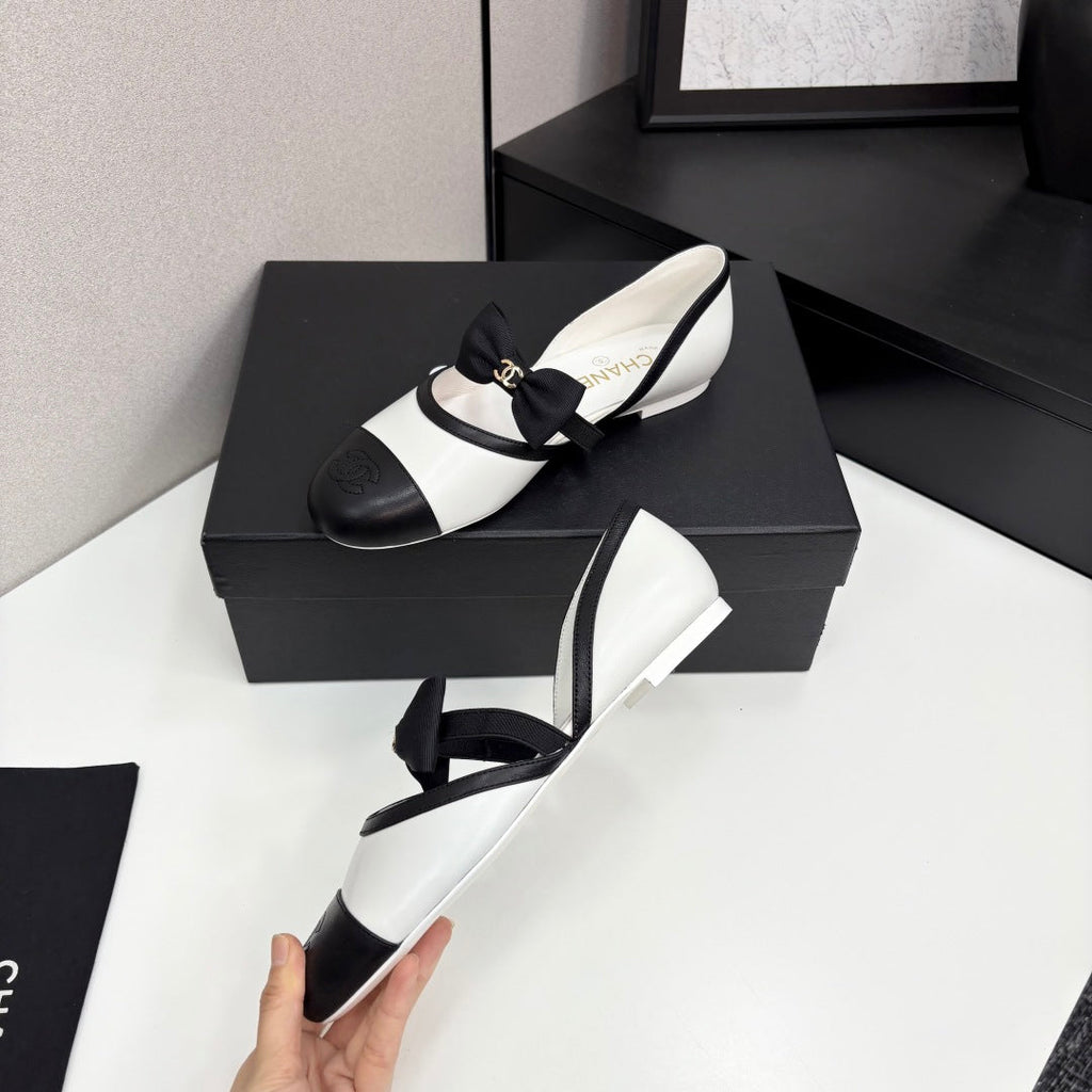 Chanel 2025 Hollow Bow Ballet Flats – 2025 Collection