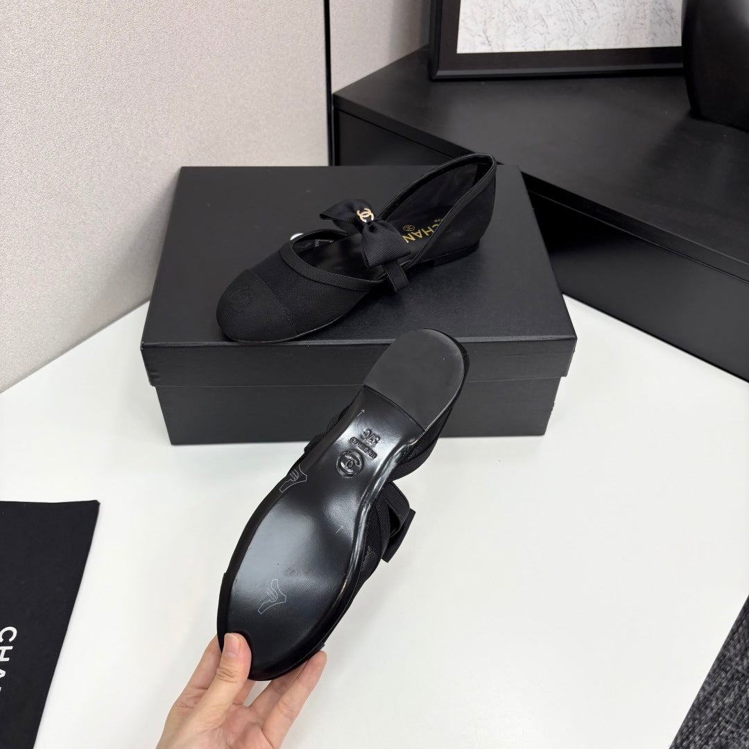 Chanel 2025 Hollow Bow Ballet Flats – 2025 Collection