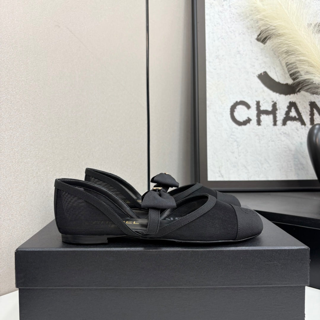 Chanel 2025 Hollow Bow Ballet Flats – 2025 Collection