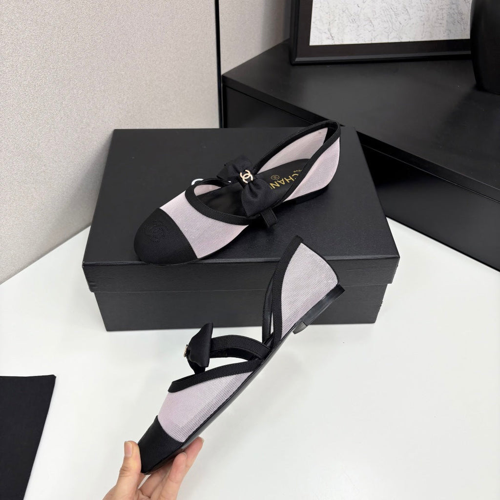 Chanel 2025 Hollow Bow Ballet Flats – 2025 Collection