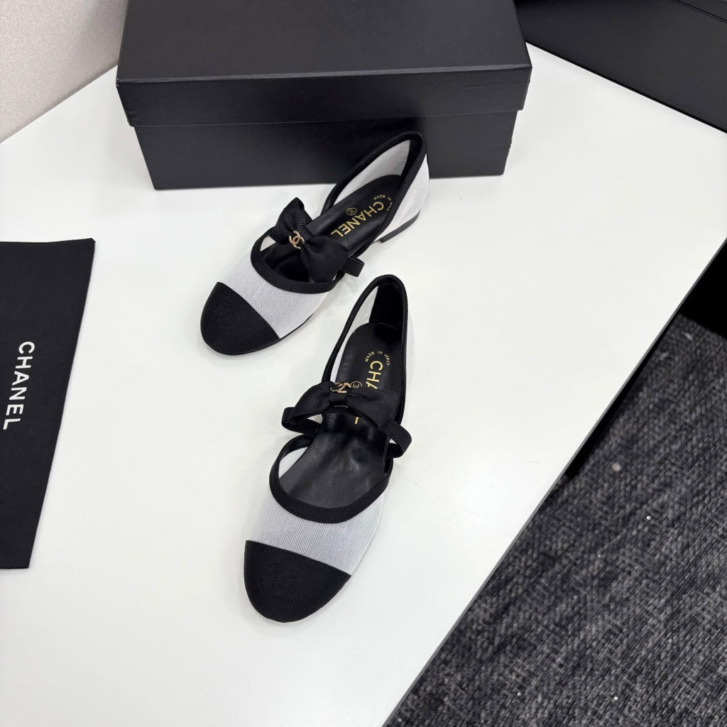 Chanel 2025 Hollow Bow Ballet Flats – 2025 Collection