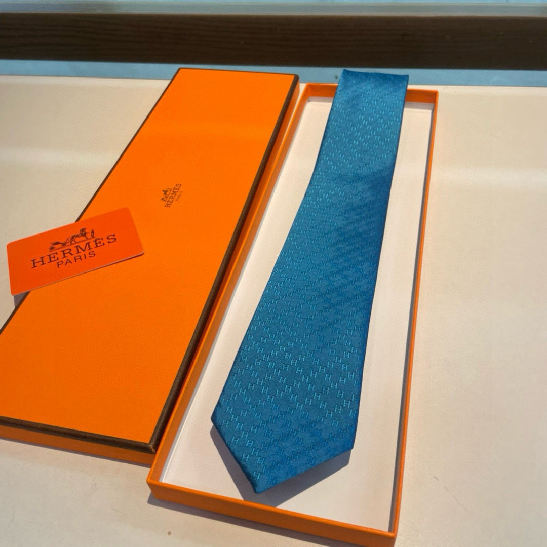 Hermès Men's Diamond H Pattern Silk Tie