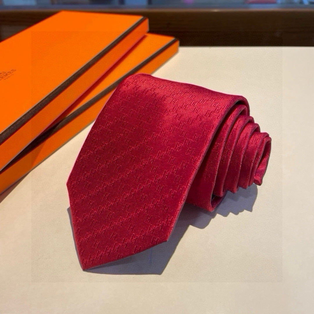 Hermès Men's Diamond H Pattern Silk Tie