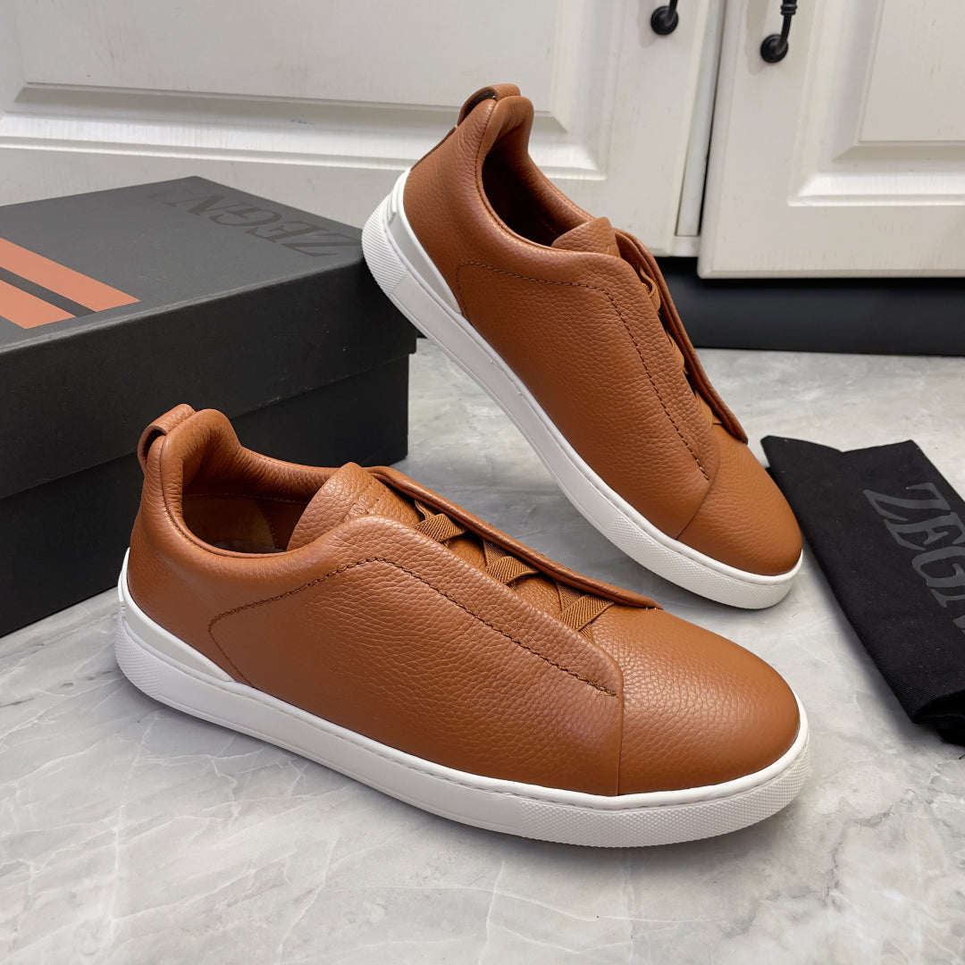 Zegna Triple Stitch Low-Top Sneakers