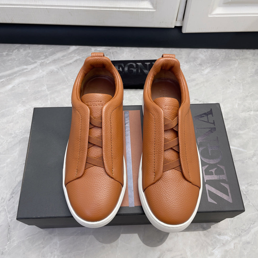Zegna Triple Stitch Low-Top Sneakers