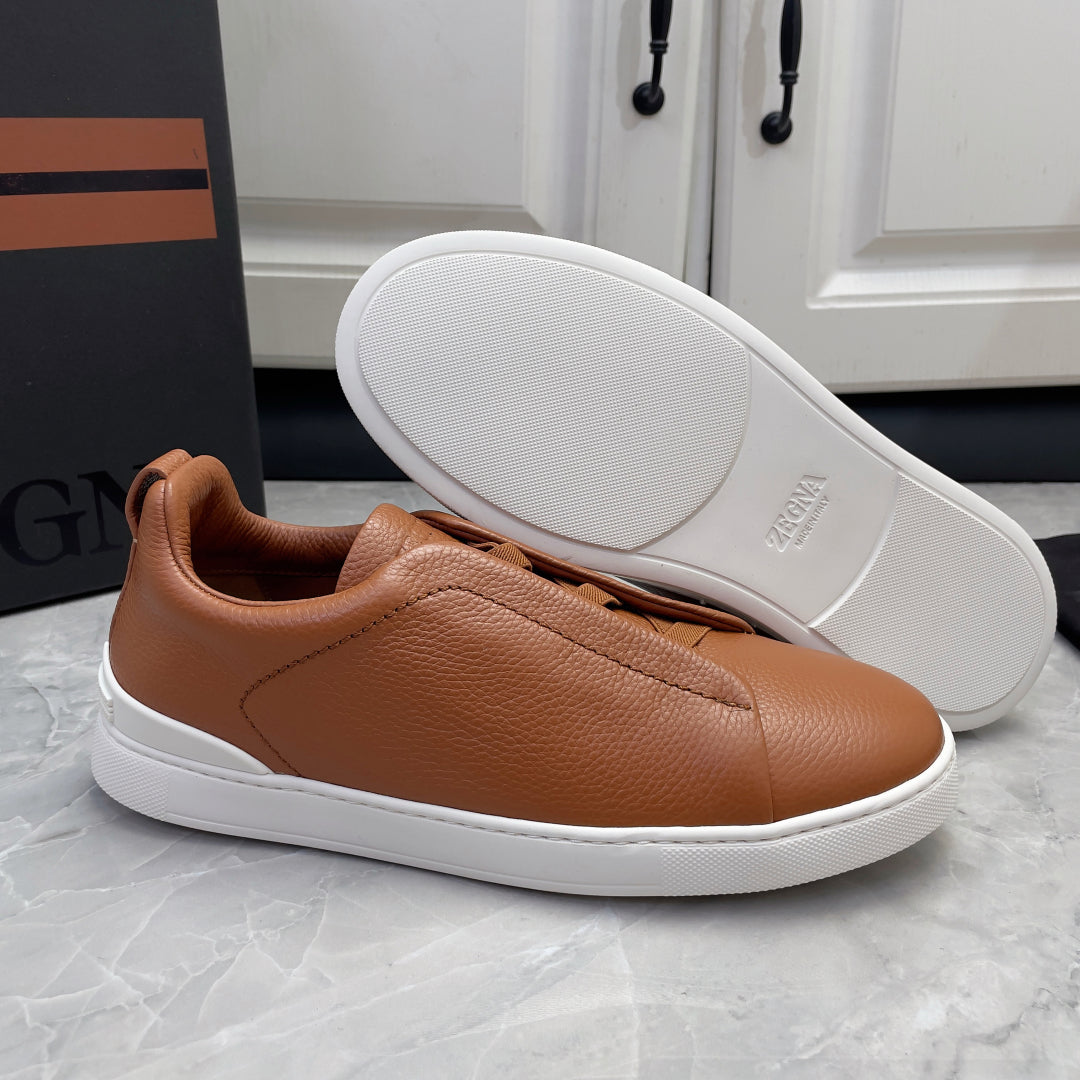 Zegna Triple Stitch Low-Top Sneakers
