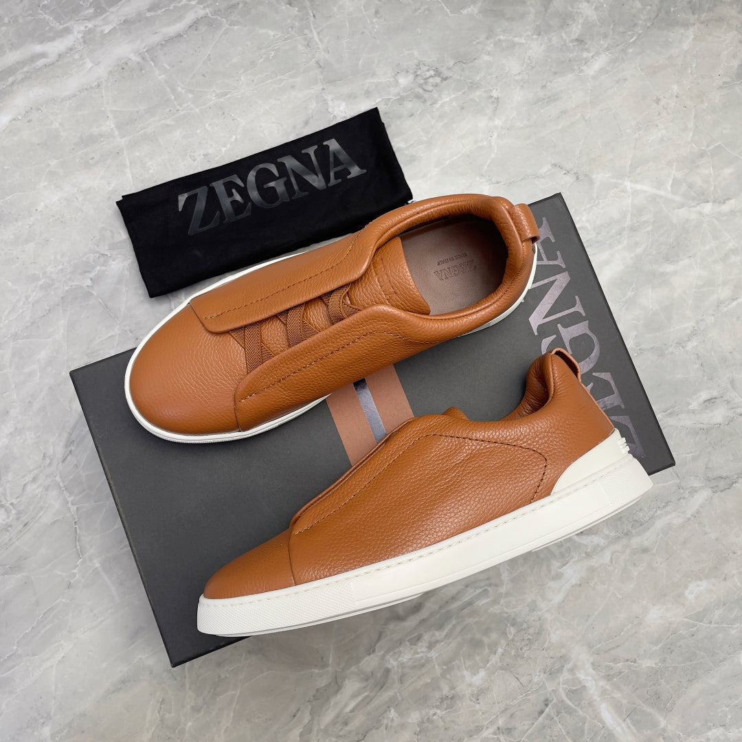 Zegna Triple Stitch Low-Top Sneakers