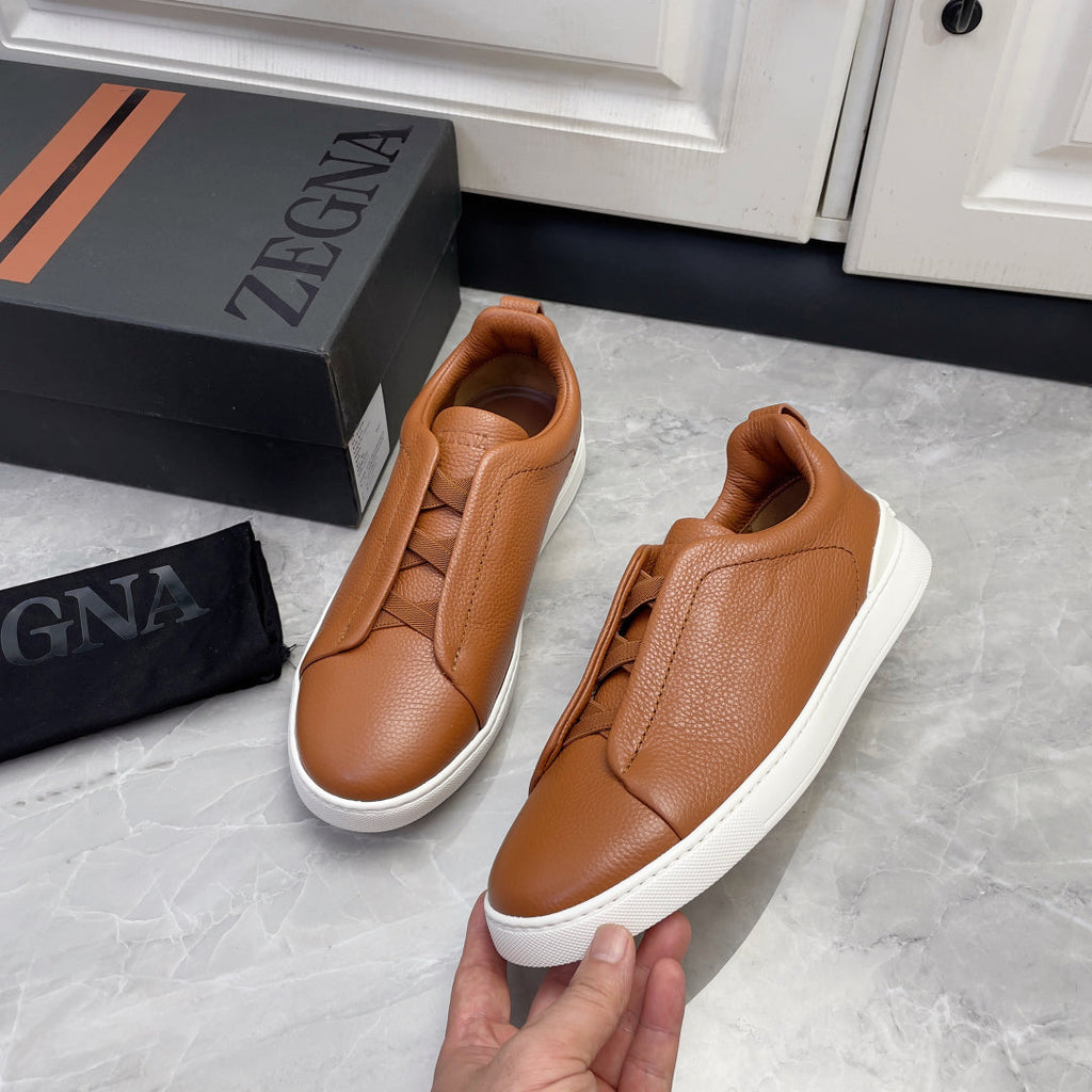 Zegna Triple Stitch Low-Top Sneakers