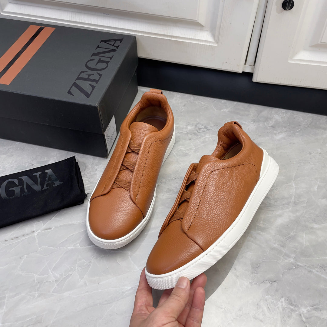 Zegna Triple Stitch Low-Top Sneakers