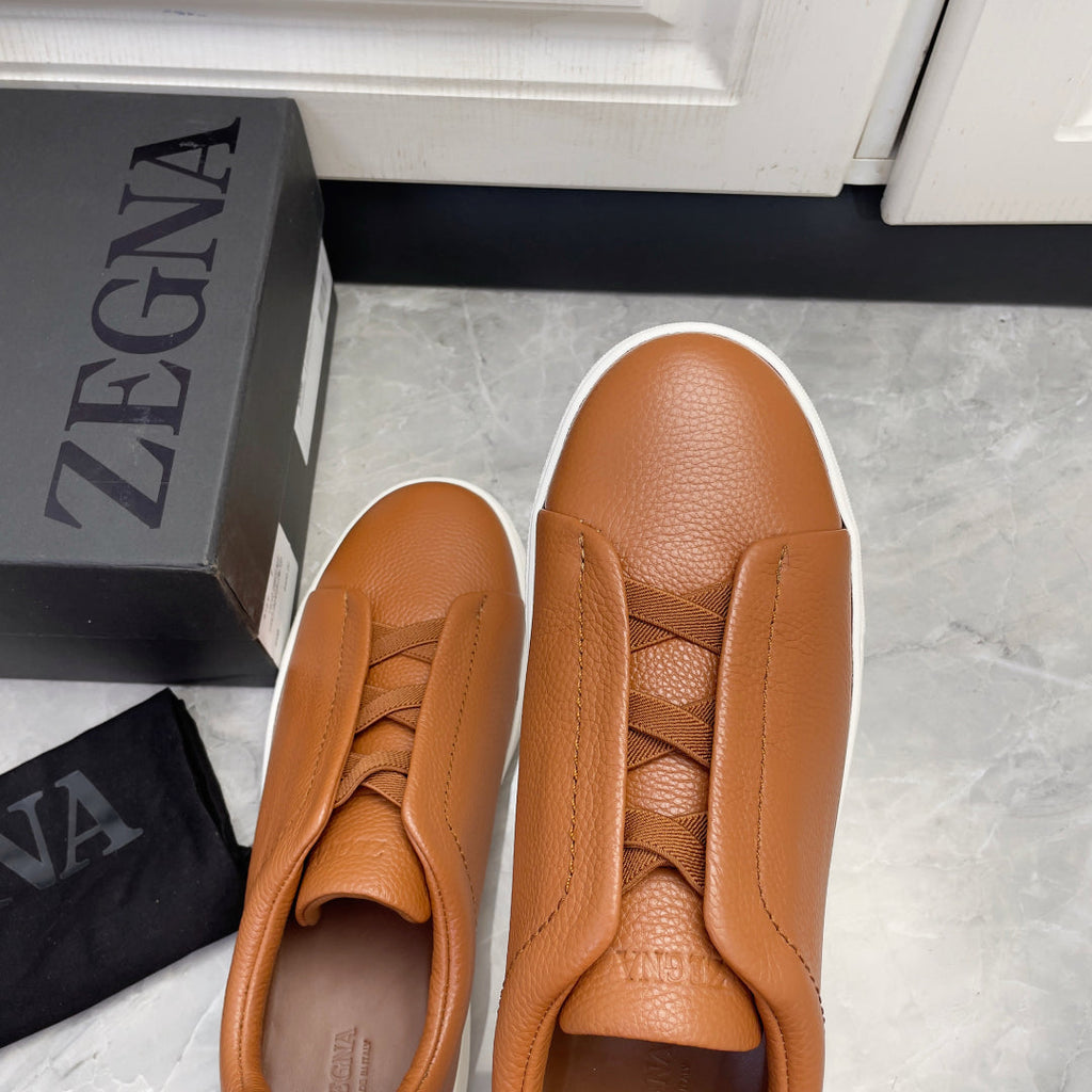 Zegna Triple Stitch Low-Top Sneakers