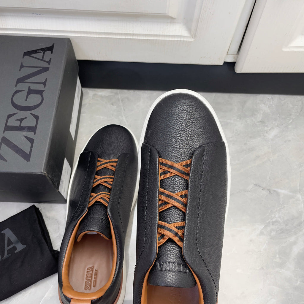 Zegna Triple Stitch Low-Top Sneakers