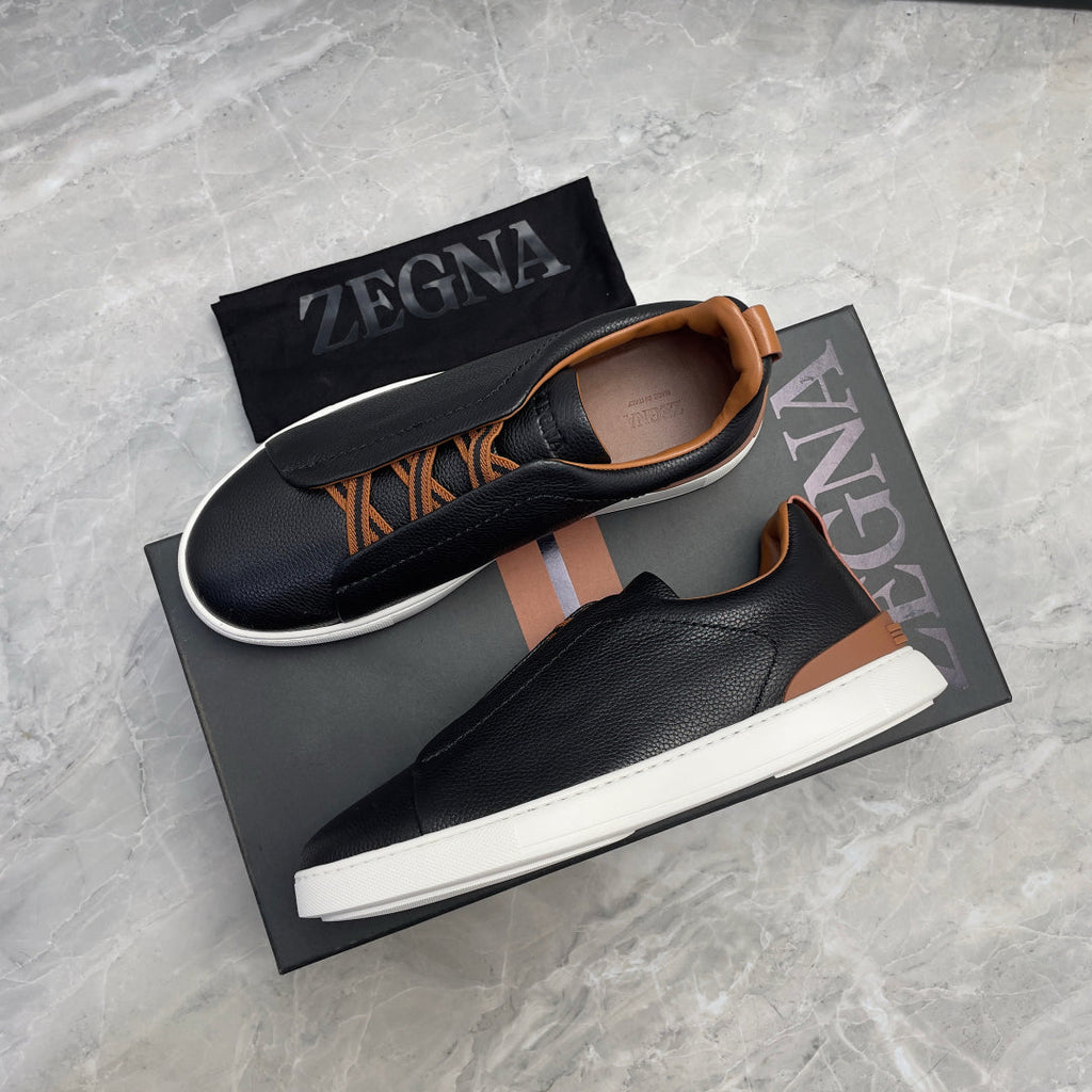 Zegna Triple Stitch Low-Top Sneakers