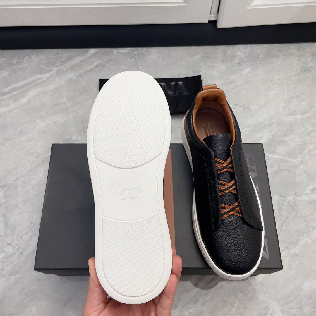 Zegna Triple Stitch Low-Top Sneakers