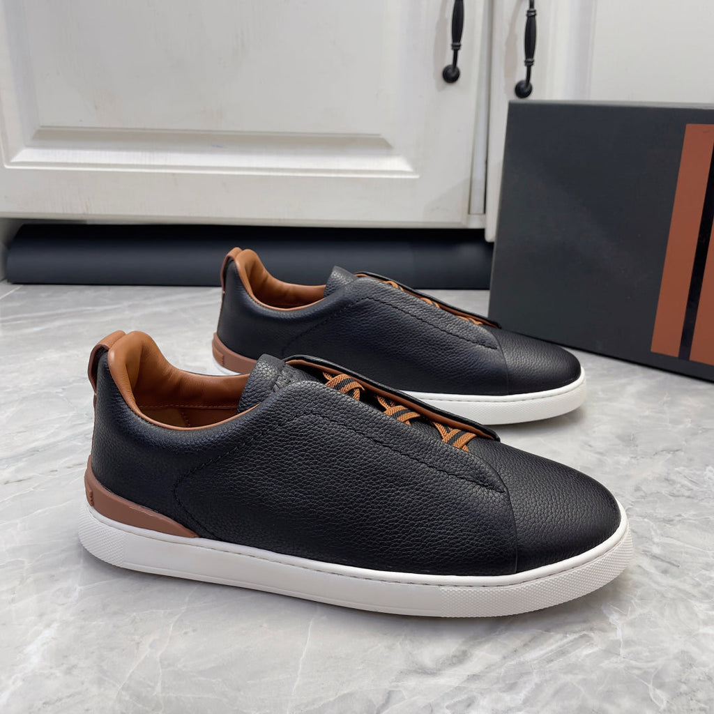 Zegna Triple Stitch Low-Top Sneakers