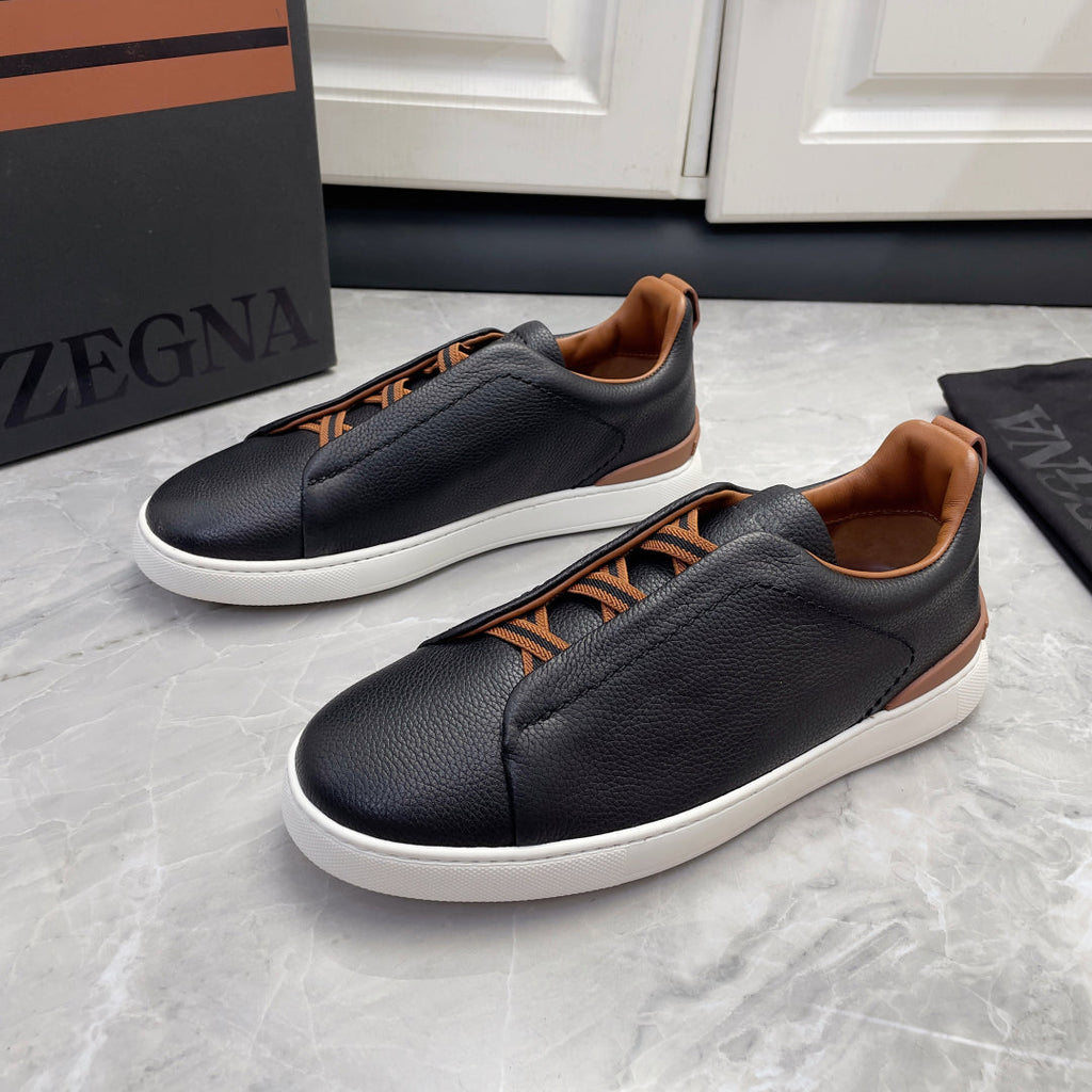 Zegna Triple Stitch Low-Top Sneakers